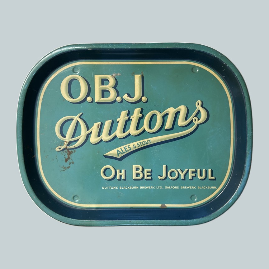 Dutton's Blackburn Brewery Ltd Rectangular Black Backed Steel