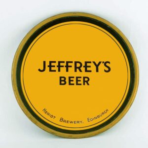 John Jeffrey & Co. Round Black Backed Brewery Tray